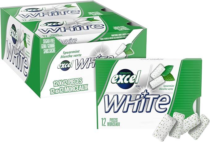 Excel White Sugar-Free Gum, Spearmint, 12 Count | Amazon (CA)