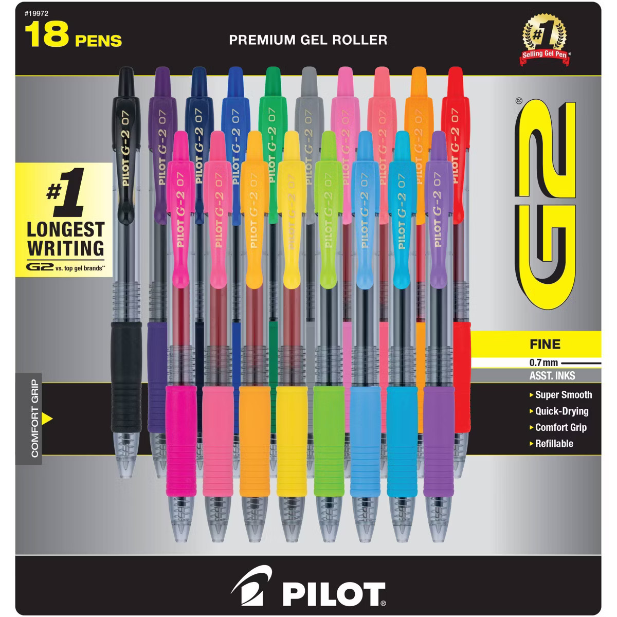 Pilot 18pk G2 Gel Pens Fine Point 0.7mm Assorted Inks | Target