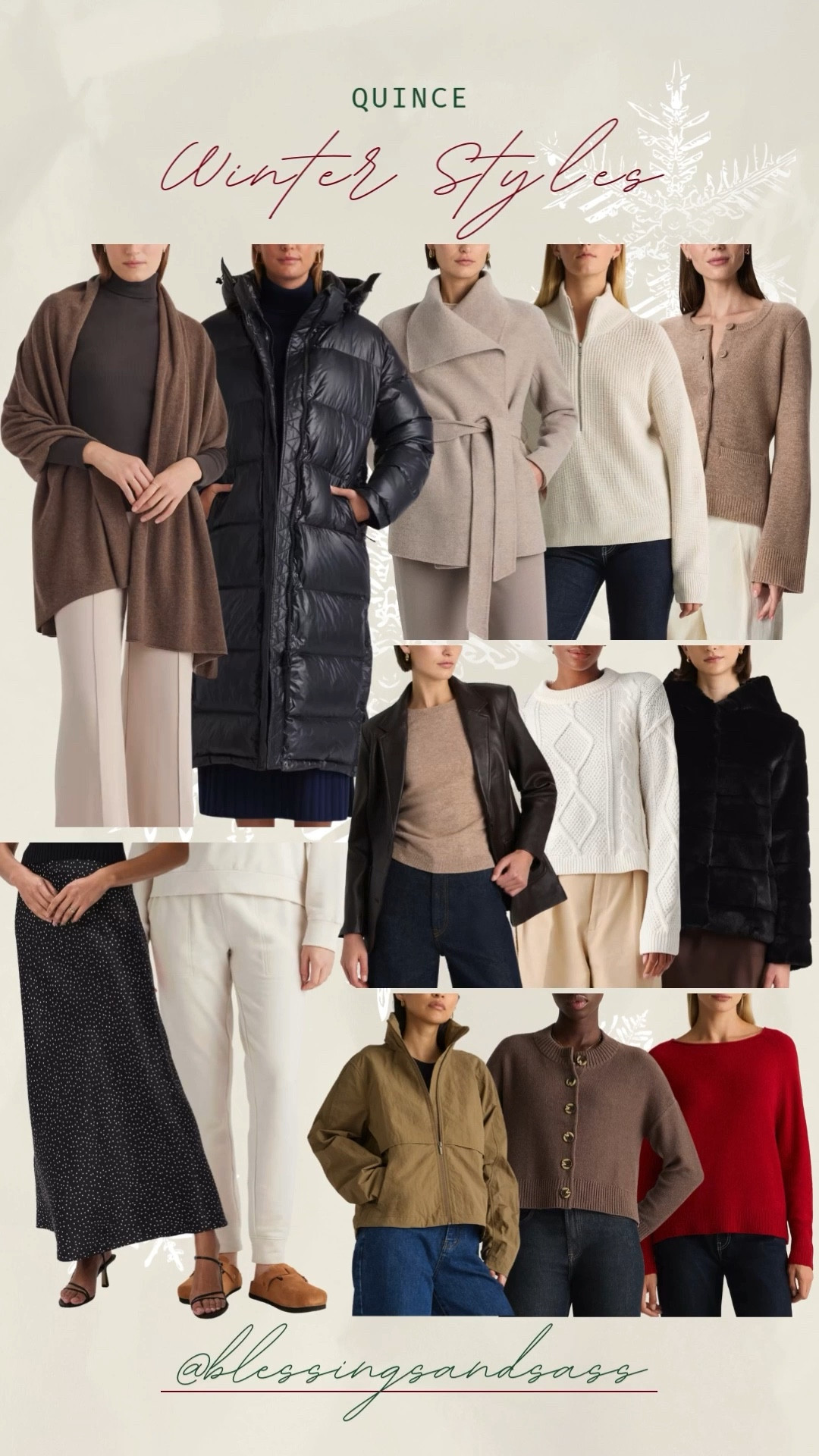 Quince winter styles!!!





Women’s fashion, outfit inspo, outfit ideas, what to wear for, fashion over 40, fashion over 50, fall outfit ideas, winter fashion, winter styles, winter outfits, winter outfit inspo, holiday styles, holiday outfits, holiday outfit inspo, holiday fashion, trending fashion, chic style, cold weather fashion, cold weather style


#LTKOver40 #LTKootd #LTKHoliday