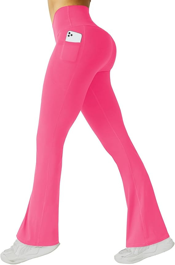 FireSwan Women's Flare Yoga Pants with Pockets High Waist Flared Leggings Bootcut Gym Workout Pan... | Amazon (US)