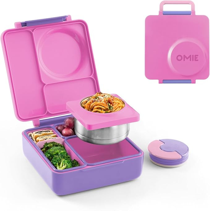 OmieBox Bento Box for Kids - Insulated Bento Lunch Box with Leak Proof Vacuum Insulated Food Jar ... | Amazon (US)