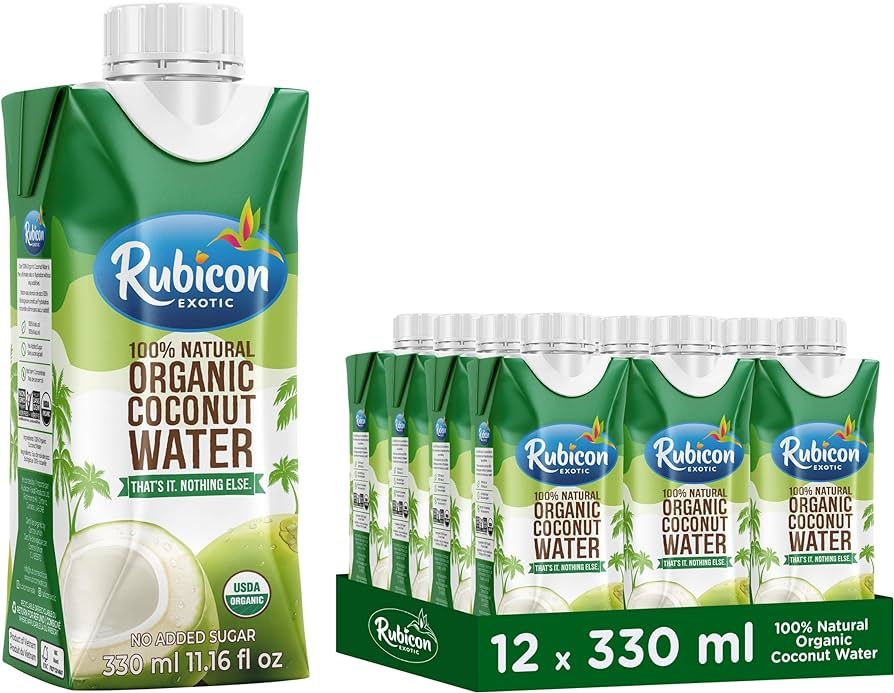 Rubicon 100% Natural Organic Coconut Water | Pack of 12, 330ML Cartons | Natural Electrolytes | V... | Amazon (CA)