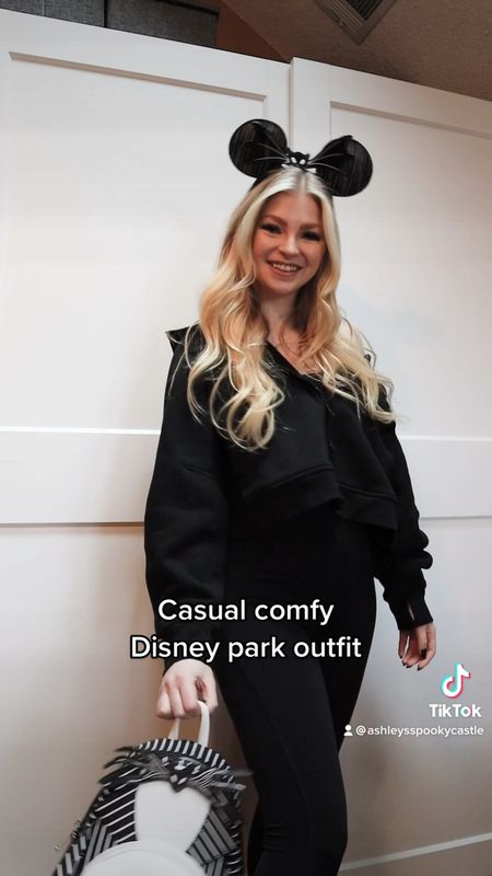 Casual comfy Disney parks outfit. Disney park outfit idea, disney park outfit inspo, disney outfit idea 

Bodysuit: Aritzia size small (linked similar) 
Jacket: M/L 

#LTKfamily #LTKfit #LTKstyletip
