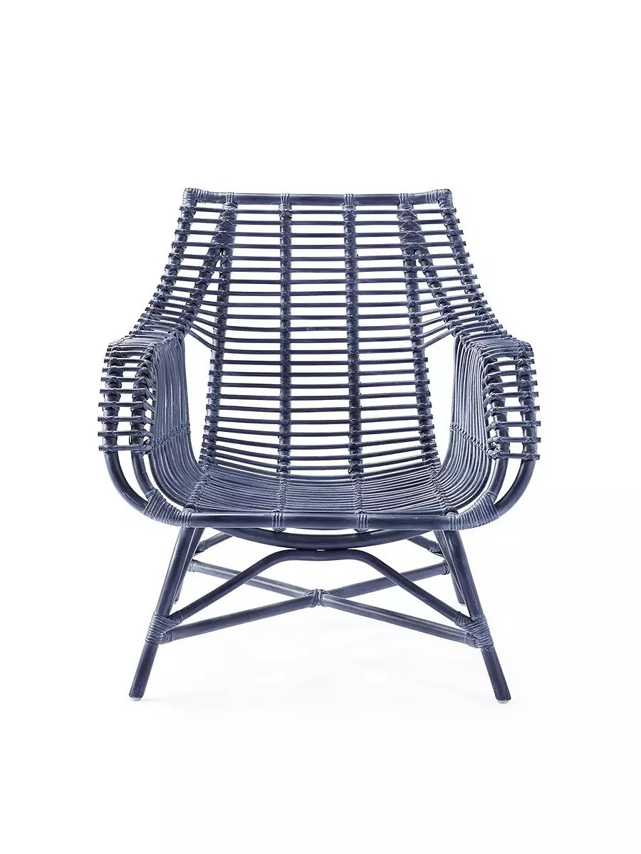 Venice Rattan Chair - Vintage Indigo | Serena and Lily