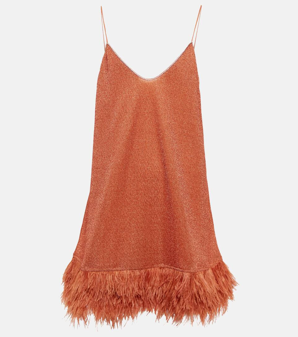 Lumière feather-trimmed minidress | Mytheresa (UK)