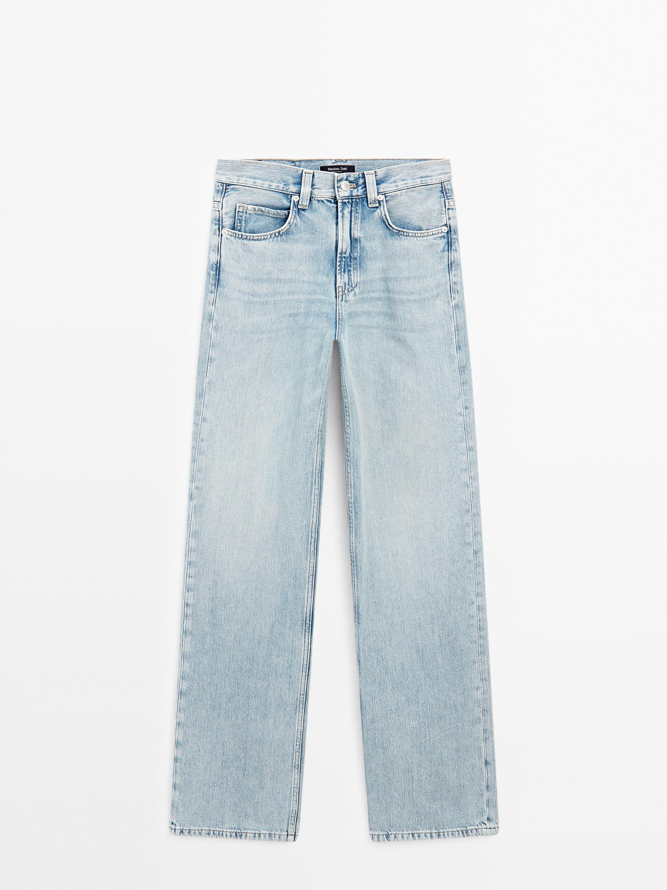 High-waist wide-leg jeans | Massimo Dutti US