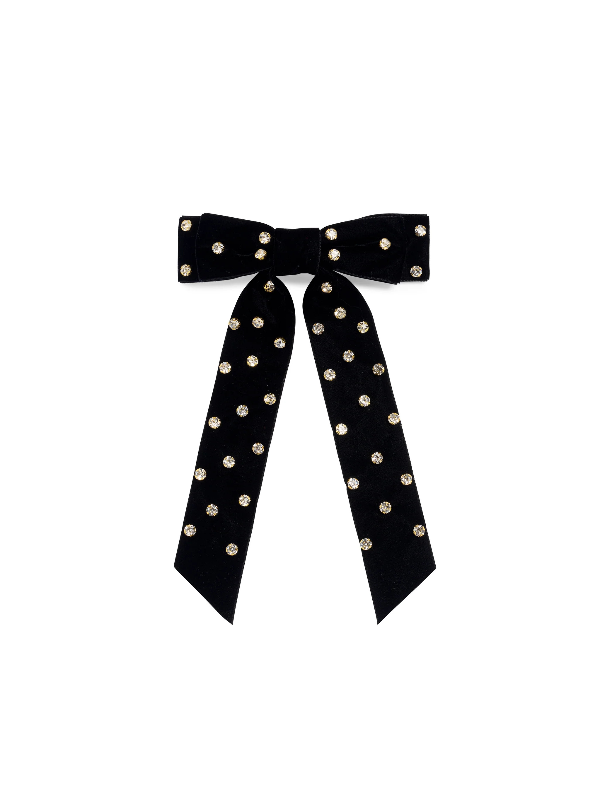 Shiraleah Velvet And Rhinestones Bow Clip | Shiraleah