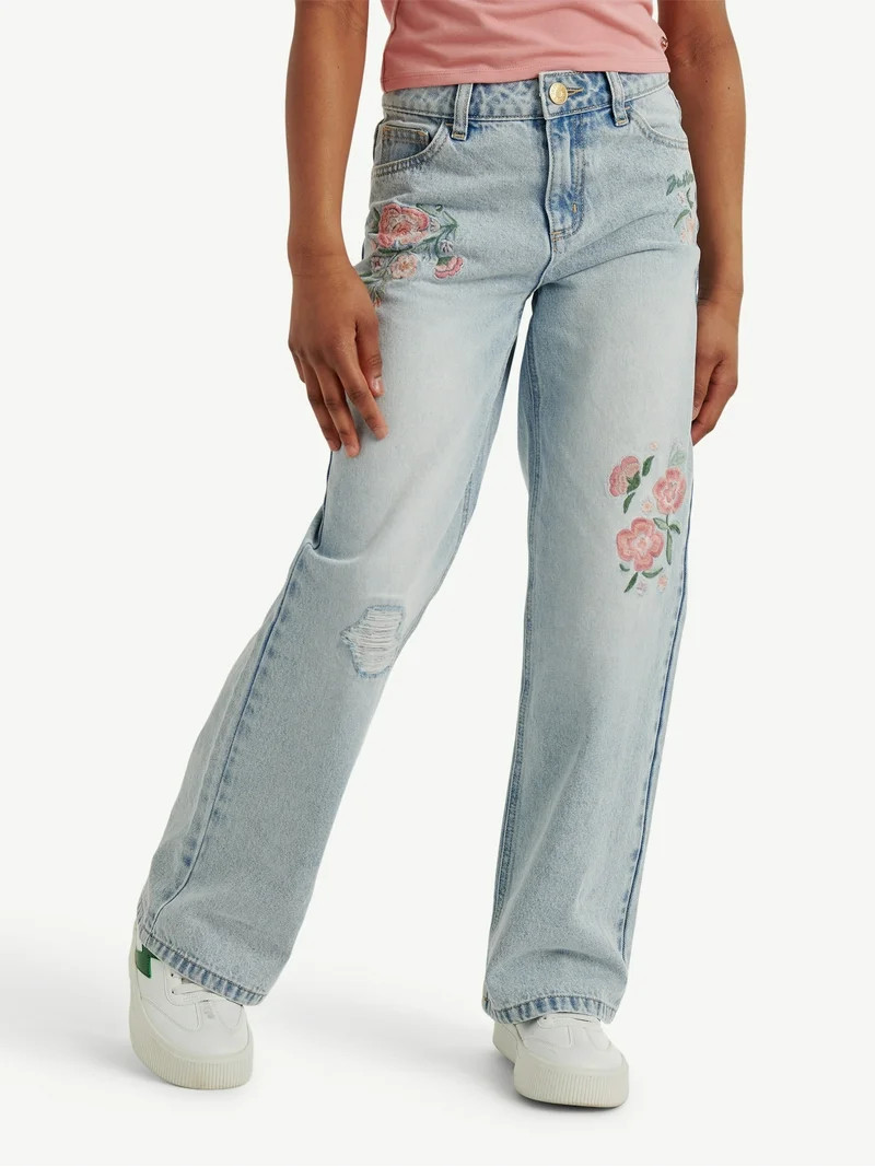 Justice Girls Embroidered Jean, Sizes 6-18 | Walmart (US)