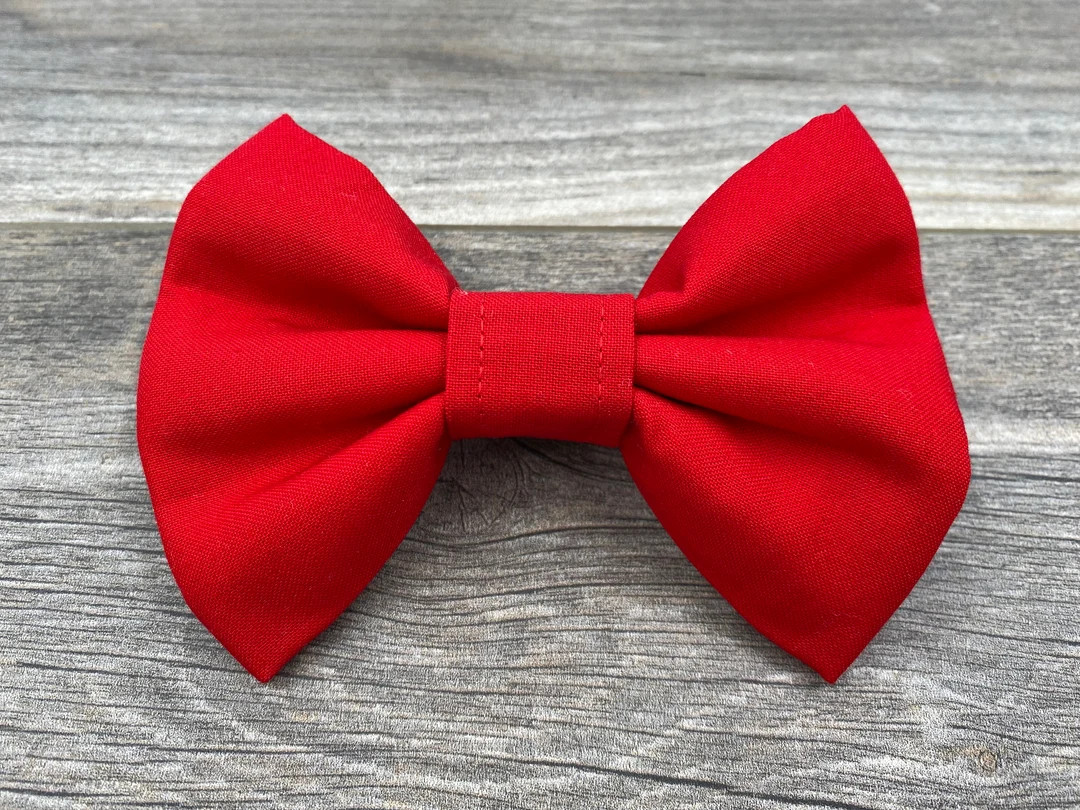 Christmas Red Dog Bow Tie Holiday Bow Tie Dog Neck Ware Pet - Etsy | Etsy (US)