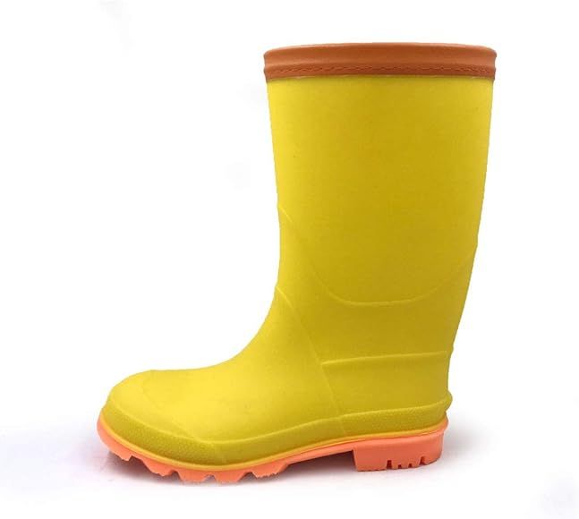 Amoji Kids Rain Shoes Easy On Rubber Rain Boots (Toddler/Little Kid/Big Kid) | Amazon (US)