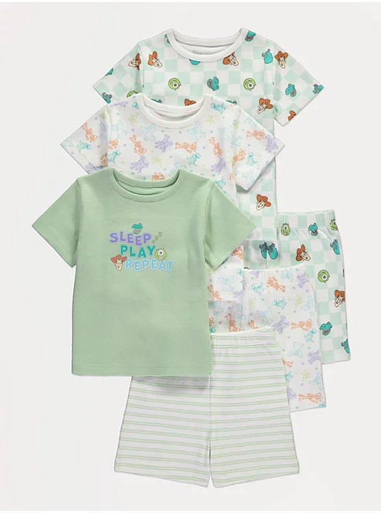 Disney Pixar Short Pyjamas 3 Pack | George