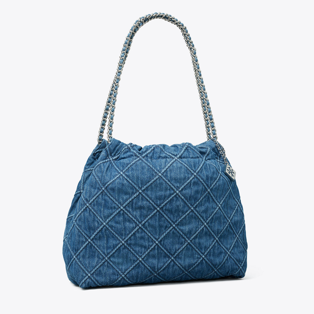 Tory Burch Fleming Soft Denim Drawstring Bag | Tory Burch (US)