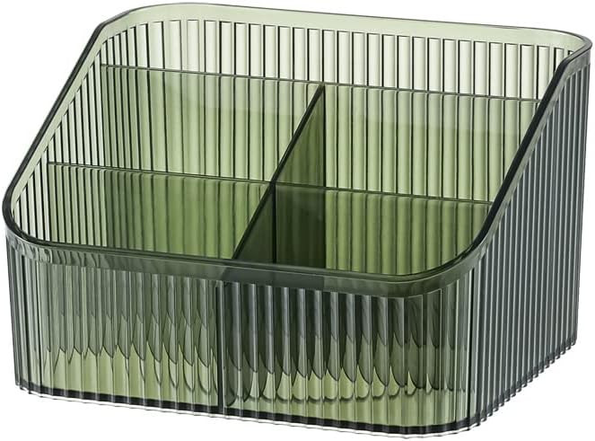 Makeup Organizer Cosmetics Storage Box, Large Capacity Make Up Brush Holder Organizer Vanity Acce... | Amazon (US)