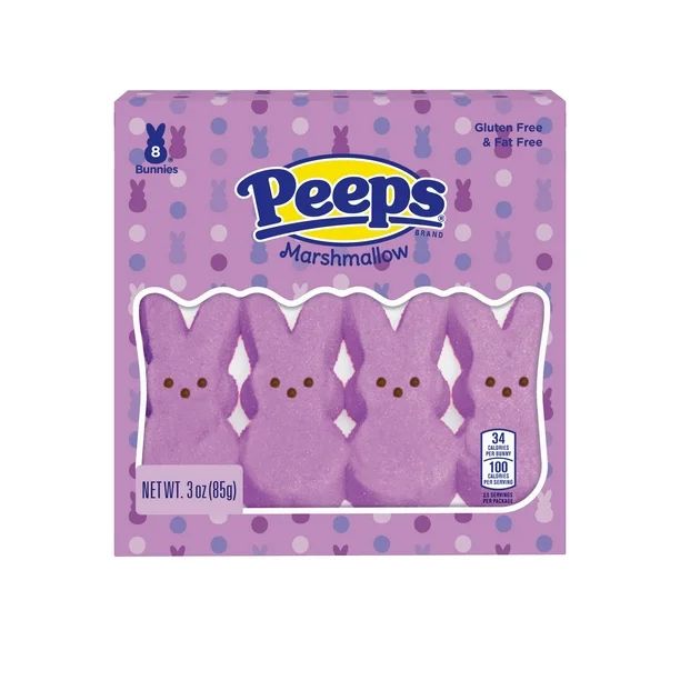 PEEPS, Lavender Marshmallow Bunnies Easter Candy, 8ct. (3.0 oz.) - Walmart.com | Walmart (US)