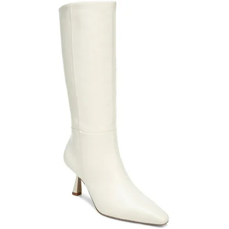 Sam Edelman Womens Samira Leather Pull On Mid-Calf Boots Ivory 6 Medium (B M) | Walmart (US)