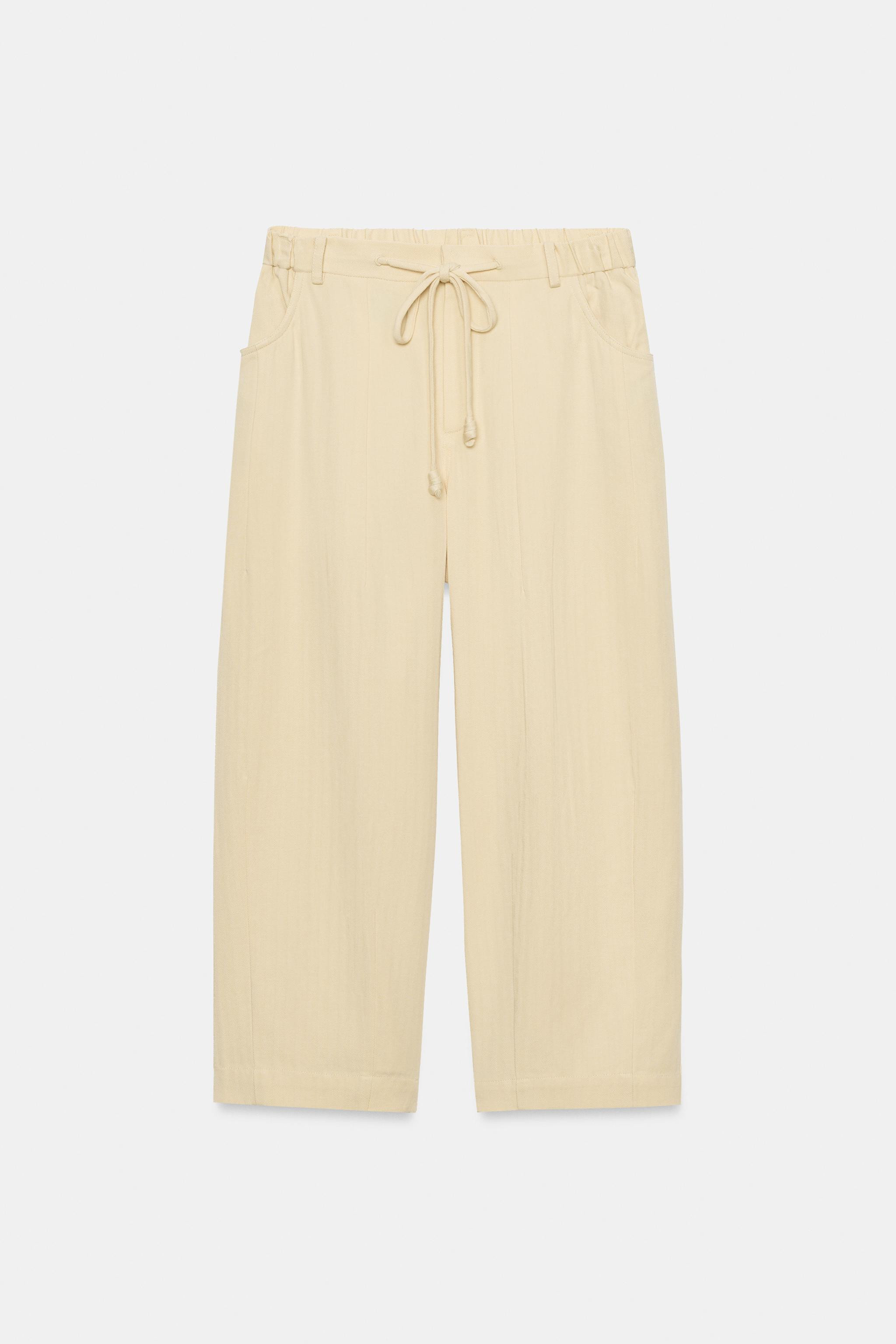 ZW COLLECTION HERRINGBONE TEXTURE PANTS | Zara US