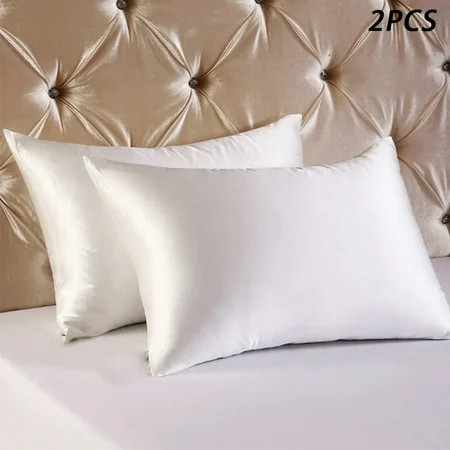 MLfire Satin Silk Pillowcases 2pack Case 20 X 30 CoverBedroom Faux Silk PillowCases for Hair and Ski | Walmart (US)
