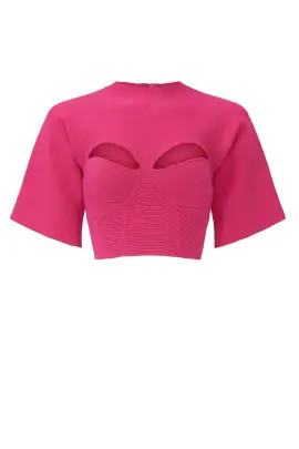 Corset Cropped Tee | Rent the Runway