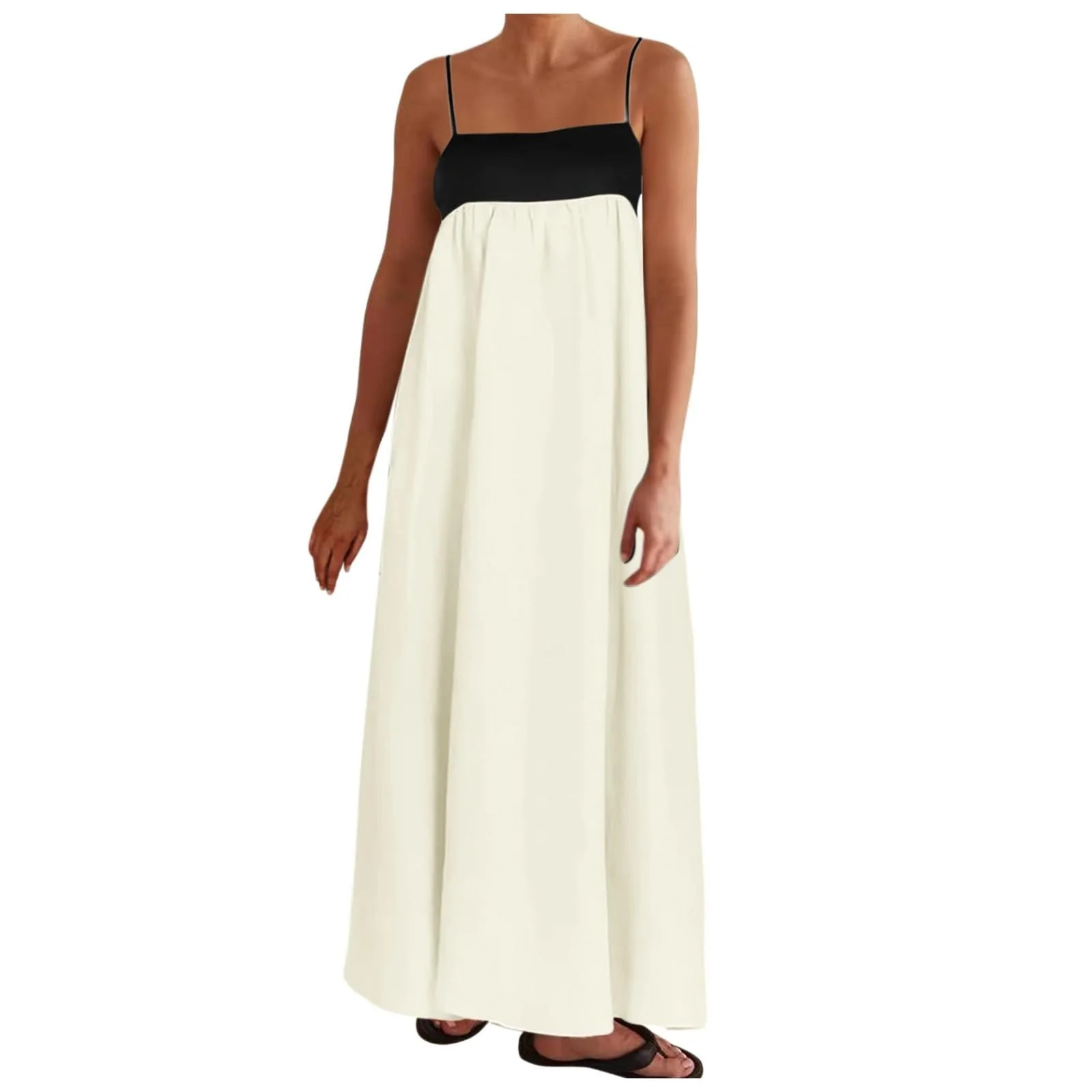 XIANPG Women's Long Dress Spaghetti Straps Sleeveless Skirts Travel Vacation Dress | Walmart (US)