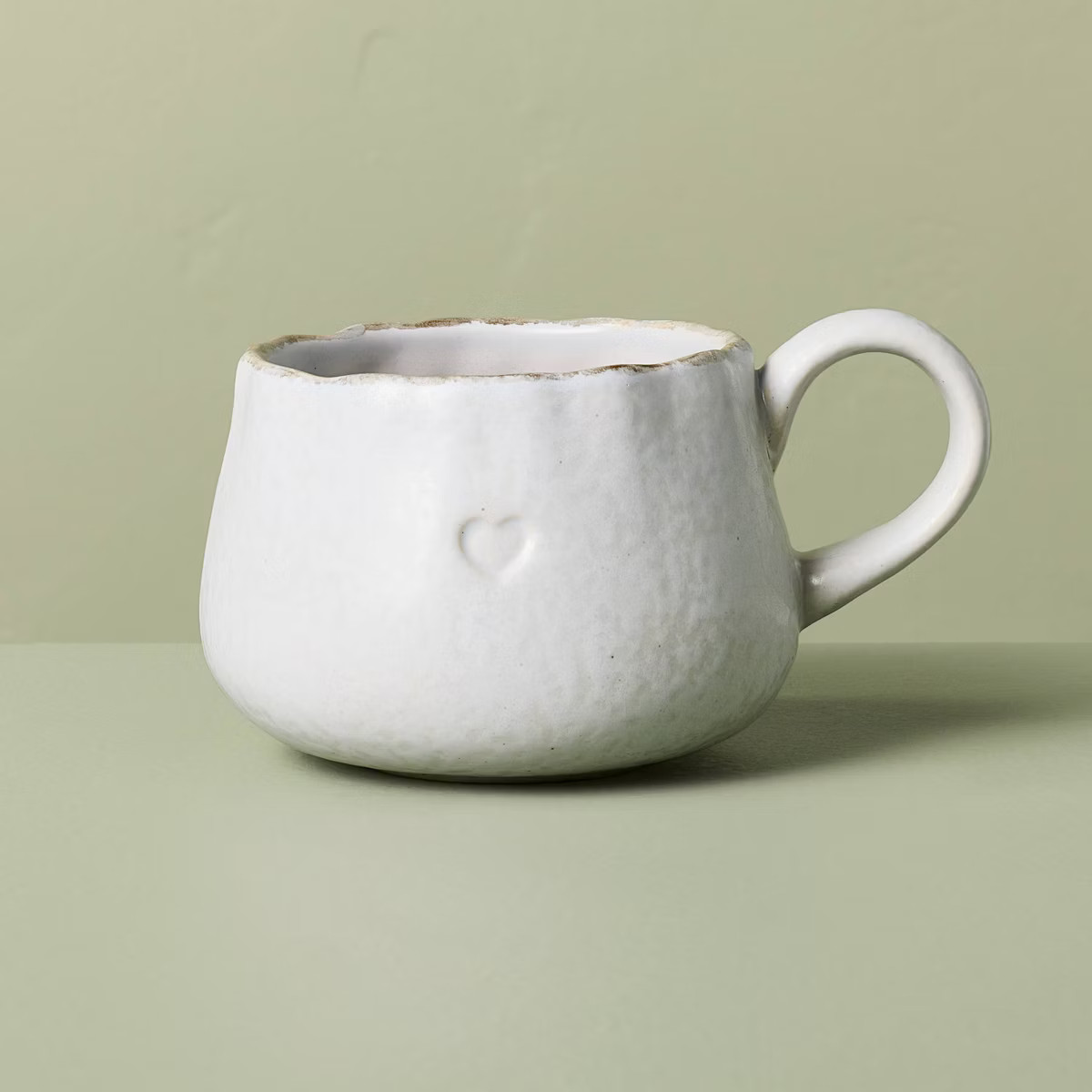 16 fl oz Stoneware Spring Coffee Mug Heart - Hearth & Hand™ with Magnolia | Target