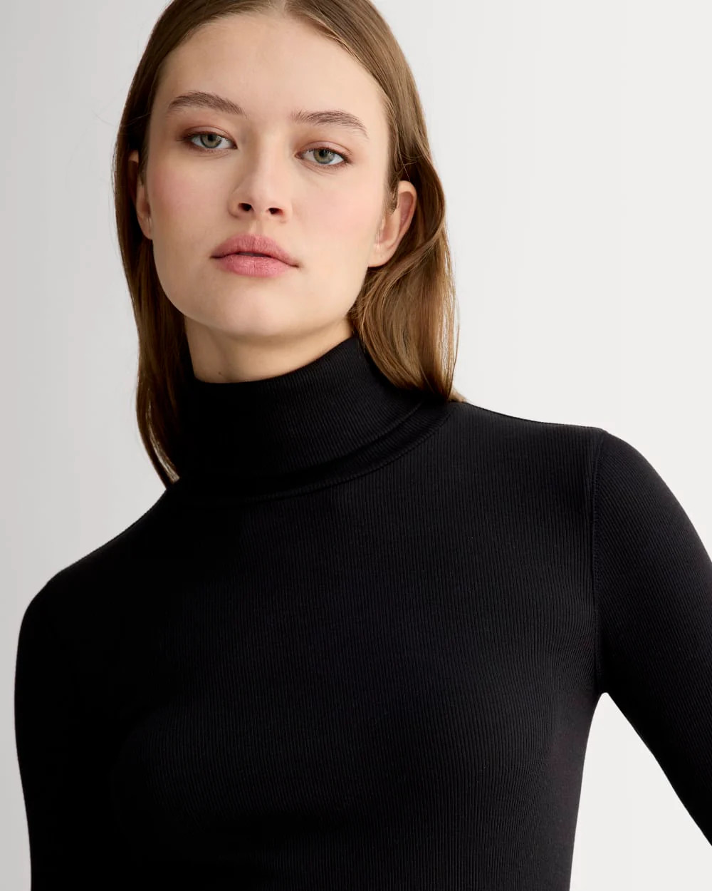 The Luxe Rib Turtleneck | Black | Everlane
