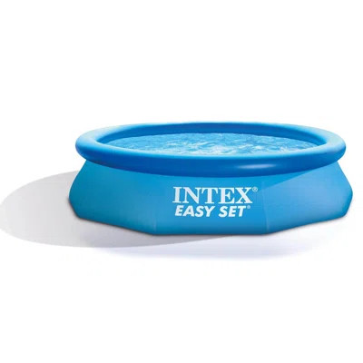 Intex 10ft x 30in Easy Set Inflatable Round Plastic Family Swimming Pool & Pump | Wayfair North America