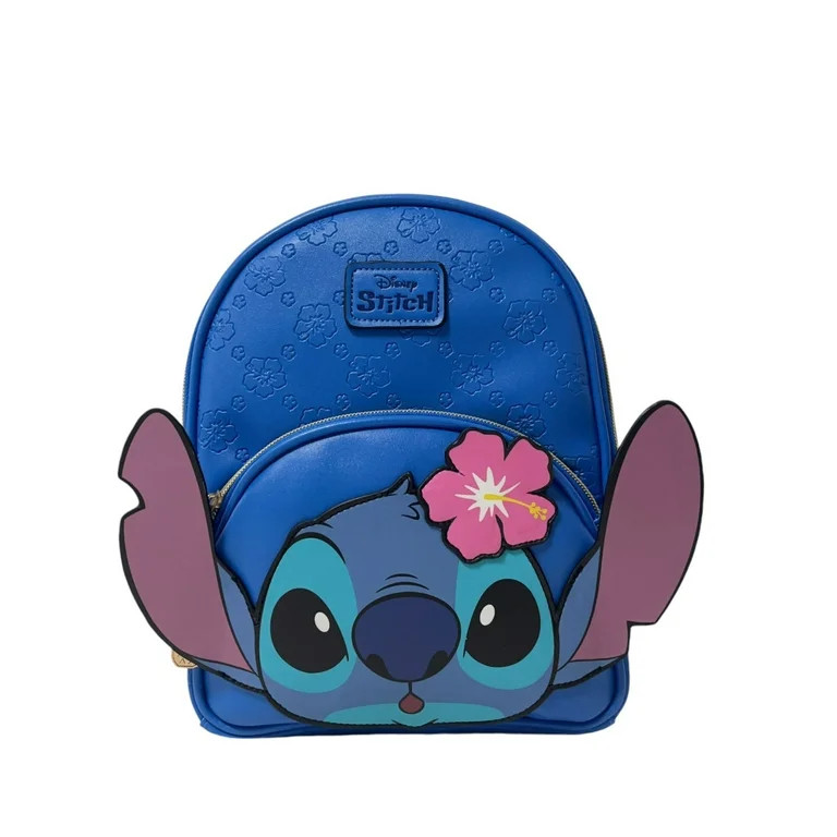 Disney Lilo & Stitch Women's Floral Mini Backpack, Blue | Walmart (US)