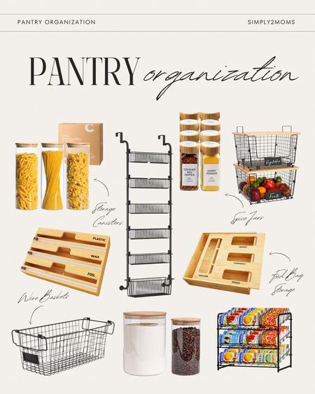 Organize your kitchen pantry with trendy baskets, sleek glass storage containers, stylish spice jars, drawer organizers, and more! #pantry #kitchenorganization #organization #baskets #canisters #homestorage 

#LTKhome #LTKfindsunder100 #LTKstyletip