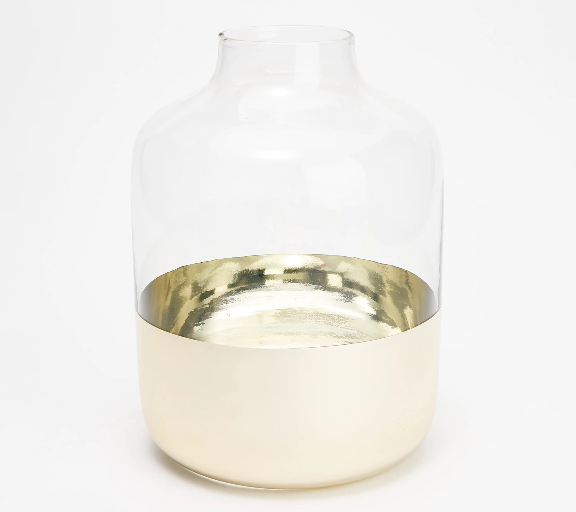 11" Gold Dipped Glass Vase by Lauren McBride | QVC