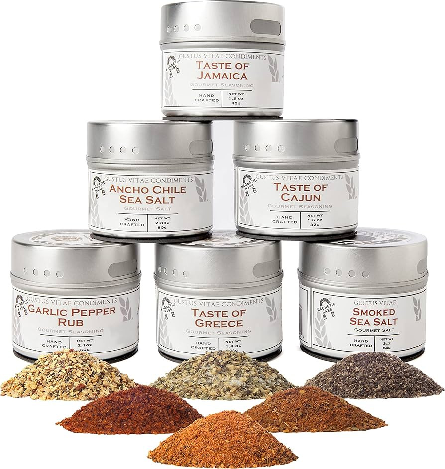 Ultimate Gourmet BBQ Seasoning Collection | Non GMO Verified | 6 Magnetic Tins | Artisanal Salts ... | Amazon (US)
