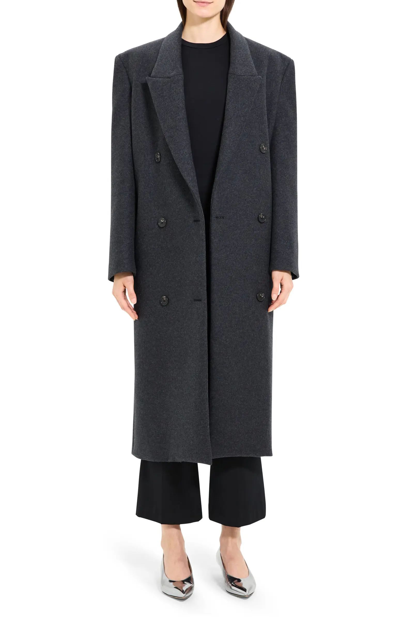 Theory Double Breasted Wool Coat | Nordstrom | Nordstrom