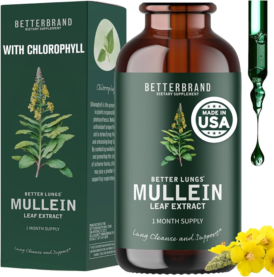 Betterbrand BetterLungs Mullein Leaf Extract - Support Lung Cleanse & Respiratory Function for He... | Amazon (US)