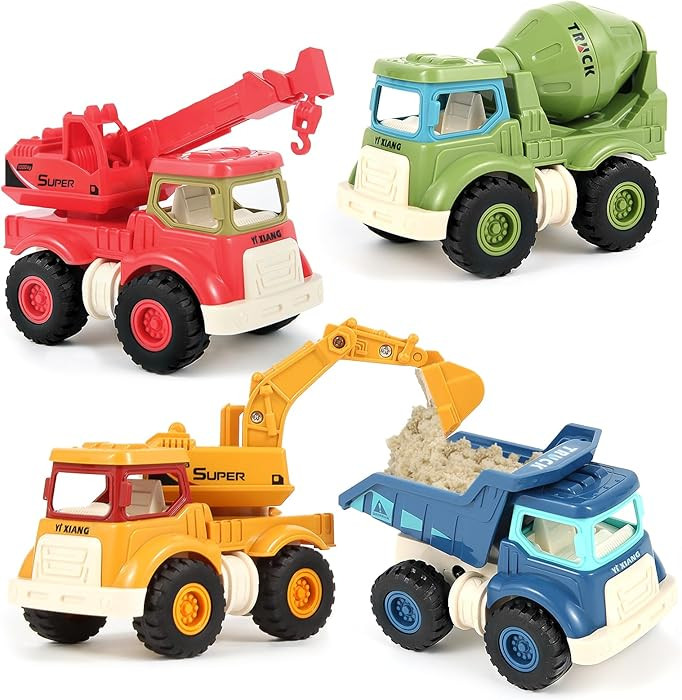 Construction Toys for 2 3 4 5 Years Old Boys Girls Kids Toddlers, Sandbox Excavator Toy Construct... | Amazon (US)