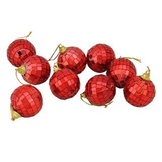 Northlight 9ct Red Mirrored Glass Disco Christmas Ball Ornaments 1.5" (40mm) | Michaels Stores