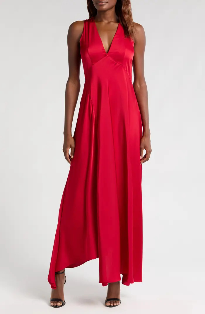 V-Neck Empire Waist Gown | Nordstrom