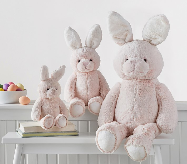 Pink Fur Bunny Plush | Pottery Barn Kids