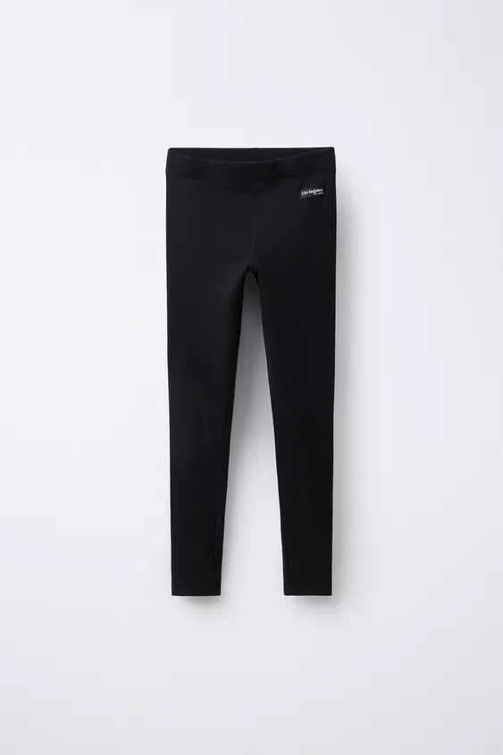 RIBBED LEGGINGS WITH LABEL | Zara US