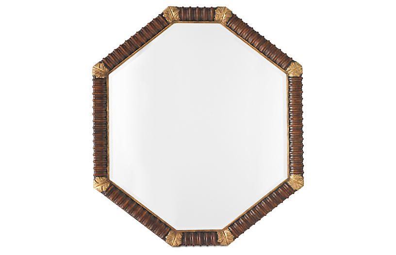 Acanthus Oversized Wall Mirror, Mahogany | One Kings Lane