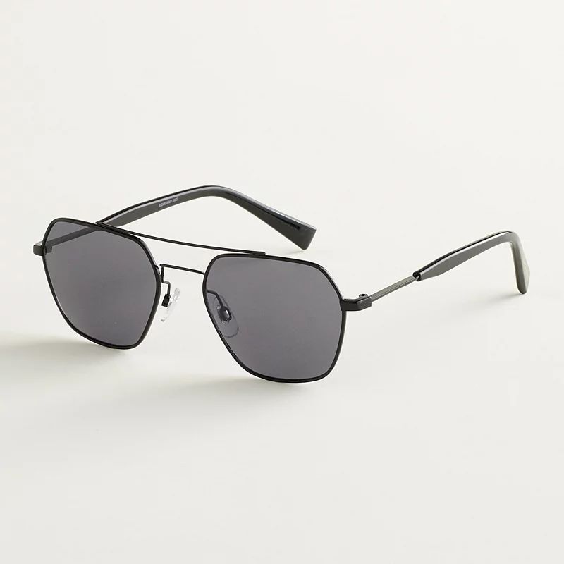 Women's Elizabeth and James 53mm Rocco Aviator Sunglasses, Size: Medium, Black | Kohl's