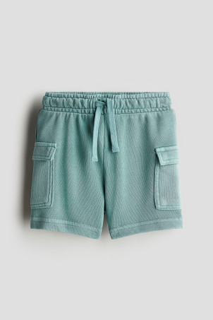 Washed-look Cargo Sweatshorts - Regular waist - Short - Dark gray - Kids | H&M US | H&M (US + CA)
