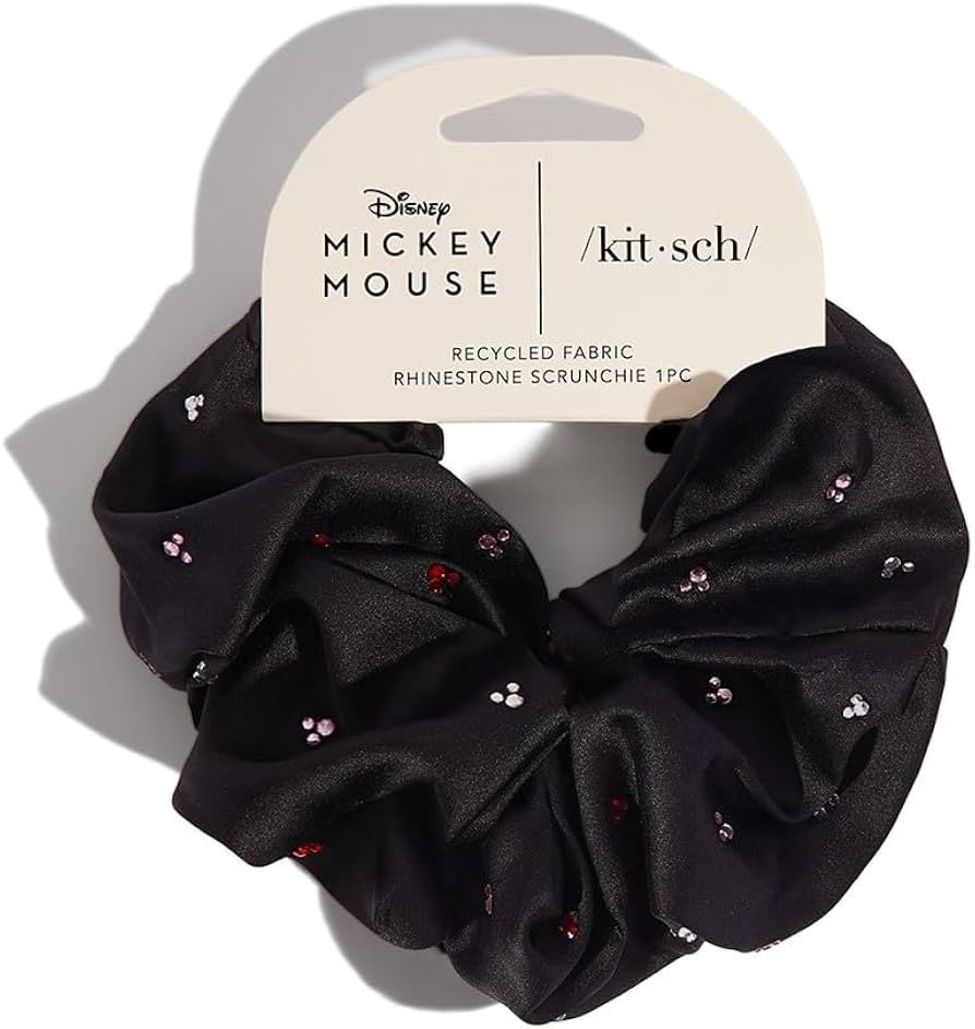 Kitsch Mickey/Minnie Fabric Rhinestone Scrunchies for Girls and Women, Hair Scrunchies for All Ha... | Amazon (US)