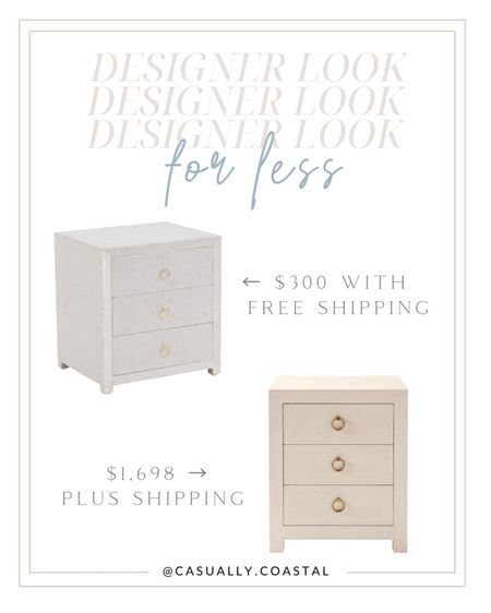 Another great Serena & Lily look for less just popped up at T.J. Maxx and Marshalls and I expect this raffia side table to sell out quickly! Just $300 with free shipping when you use code SHIP89! 
- 
raffia nightstand, affordable nightstand, neutral nightstand, 3-drawer nightstand, nightstand with drawers, side tables with drawers, end tables with drawers, beach house furniture, white nightstands, beach bedroom furniture, designer look for less, TJ maxx nightstands, raffia tables, coastal home decor, coastal furniture, beach house decor, TJ maxx decor, marshalls nightstand, driftway nightstand look for less

#LTKStyleTip #LTKHome