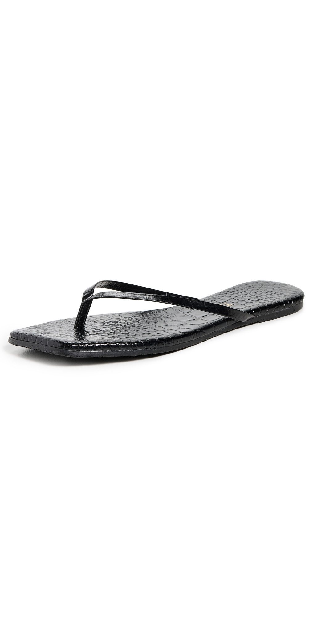 TKEES Square Toe Lily Flip Flops Sable Croc 10 | Shopbop