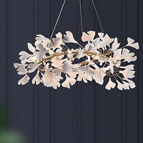 LED Modern Chandelier Lamp, Chandelier Ceramic Ginkgo Biloba Chandelier Light Interior Home Stair... | Amazon (US)