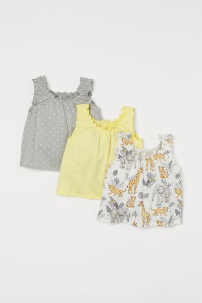 3-pack Sleeveless Cotton Tops | H&M (US + CA)