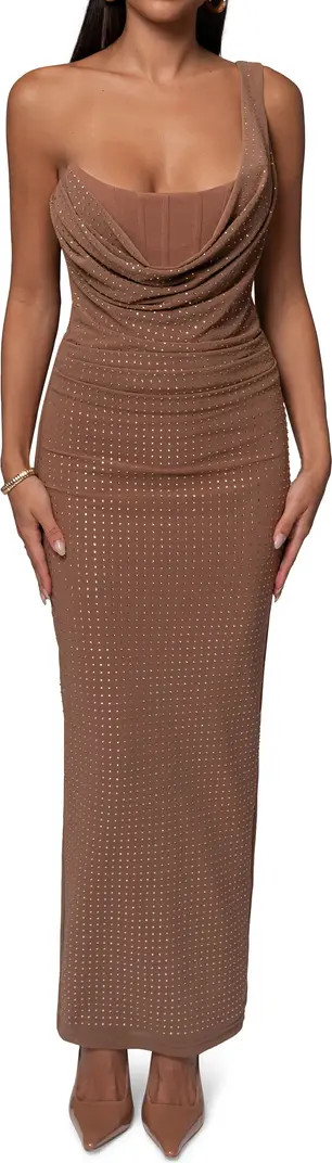 JLUXLABEL Krishna One-Shoulder Sparkle Mesh Cocktail Dress | Nordstrom | Nordstrom