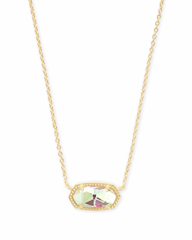 Elisa Gold Pendant Necklace in Dichroic Glass | Kendra Scott