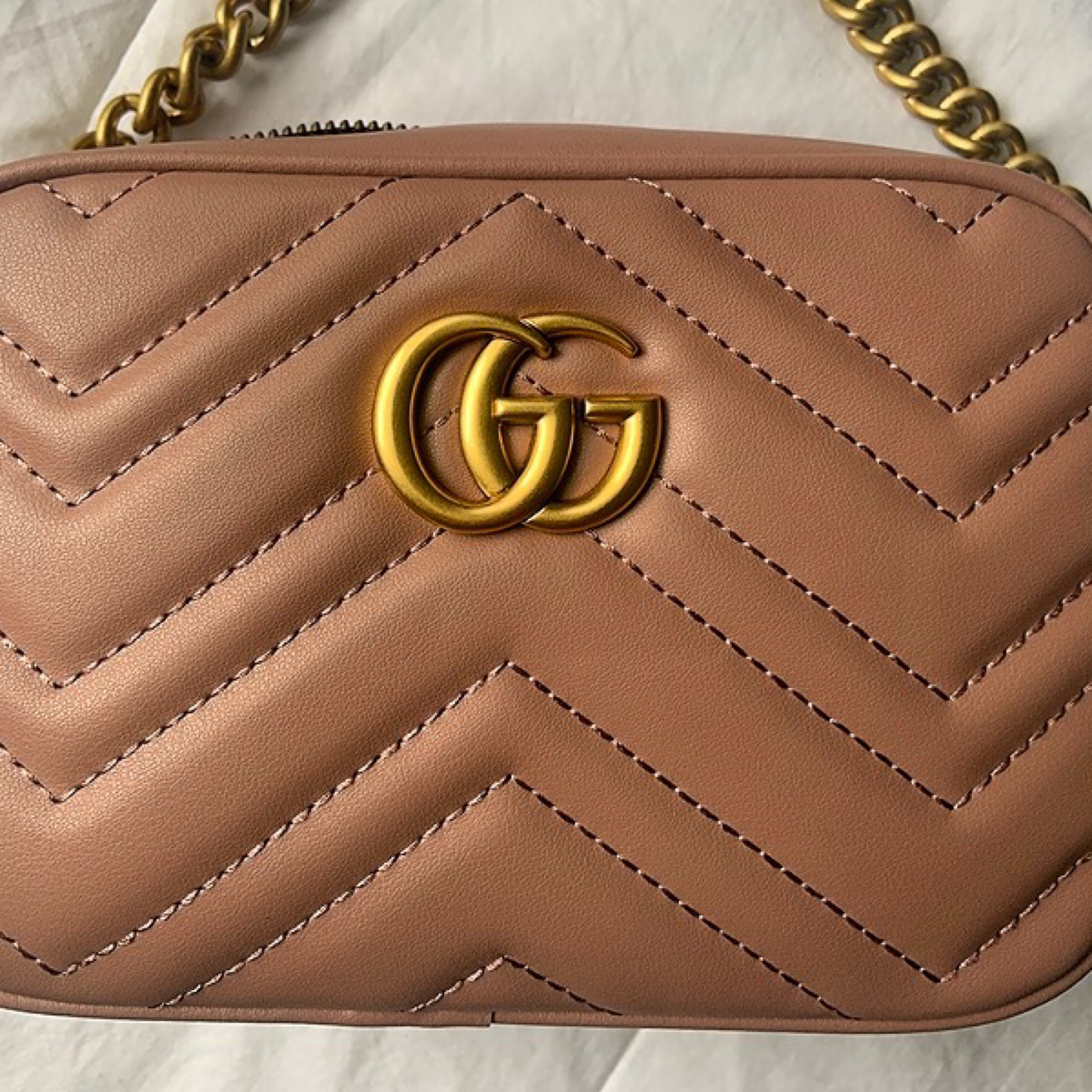 Gucci Marmont Mini 🤍 I ordered (small + pink)