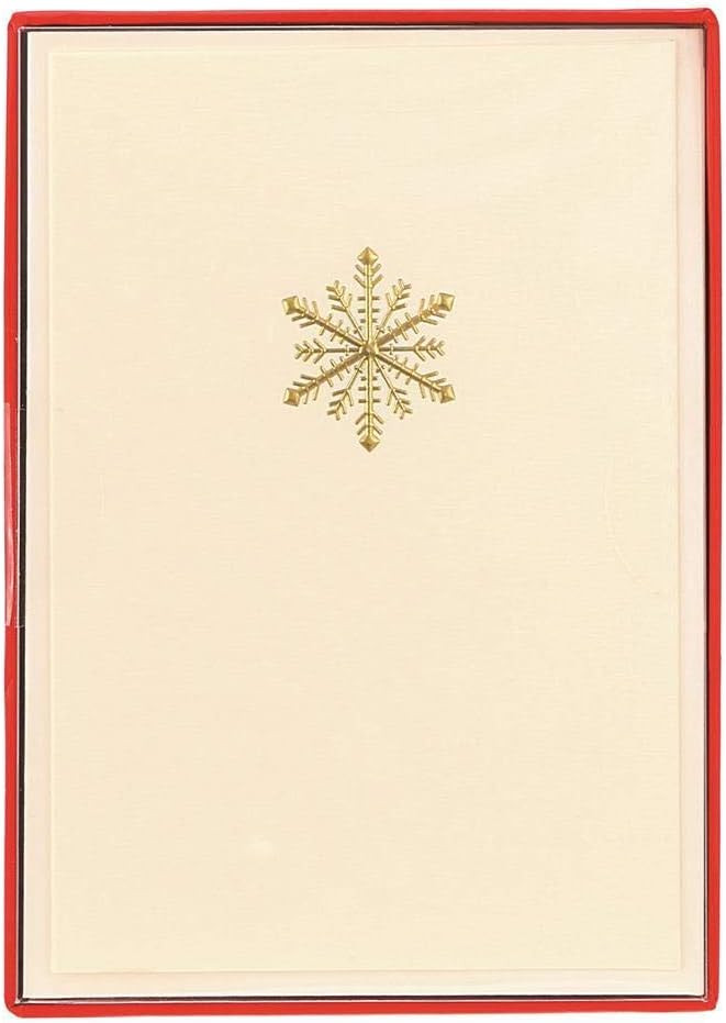 Graphique Traditional Snowflake Cards | Pack of 15 Cards with Envelopes | Christmas Greetings | L... | Amazon (US)