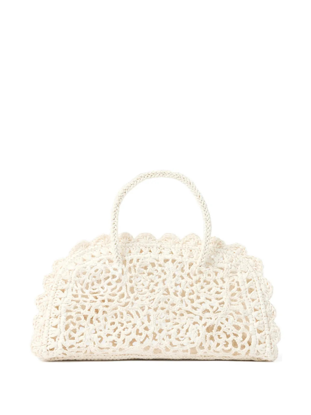 Jacquemus Turismo Crochet Tote Bag | White | FARFETCH | Farfetch Global